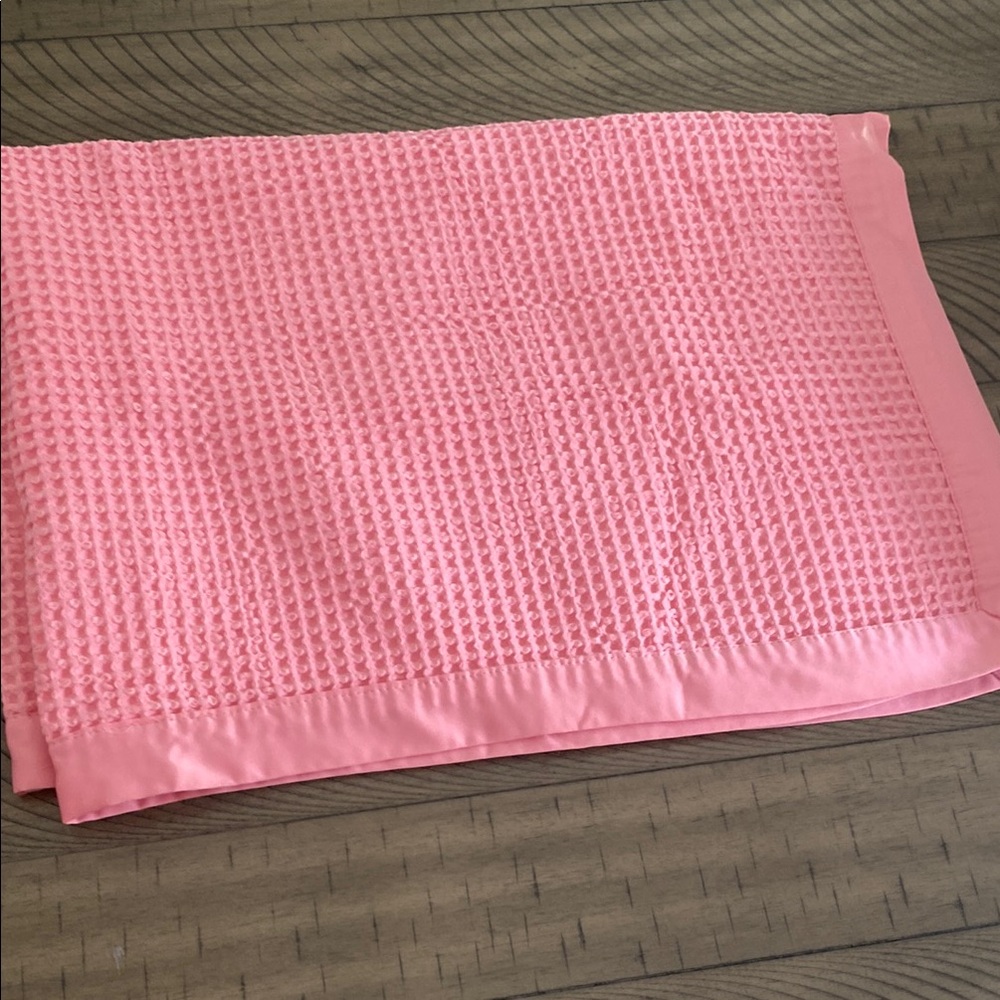 Cloud Island Pink Textured Baby beach blanket